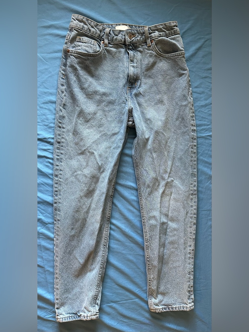H&M Women's Straight Leg Jeans - Light Blue Denim